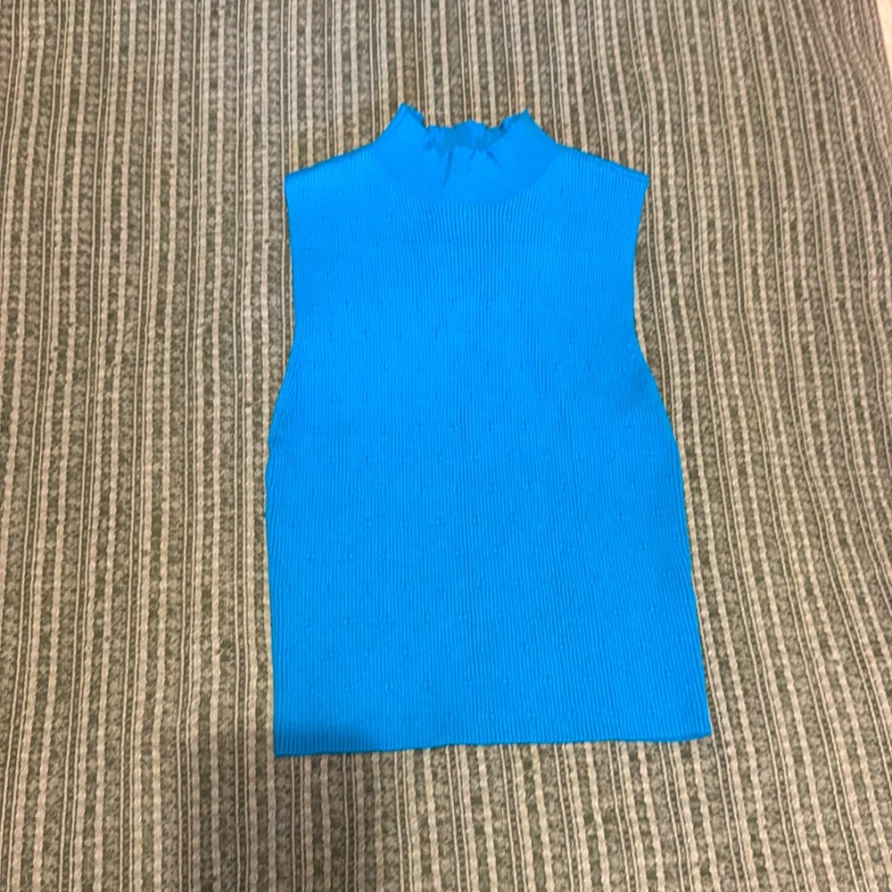 Blue Knit Tank